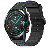 Strap-it® Strap-it Huawei Watch GT 2 sport gesp band (zwart/blauw) Strap-it® Strap-it Huawei Watch GT 2 sport gesp band (zwart/blauw)