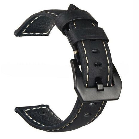Strap-it® Strap-it Samsung Galaxy Watch 3 leren band 41mm (zwart)