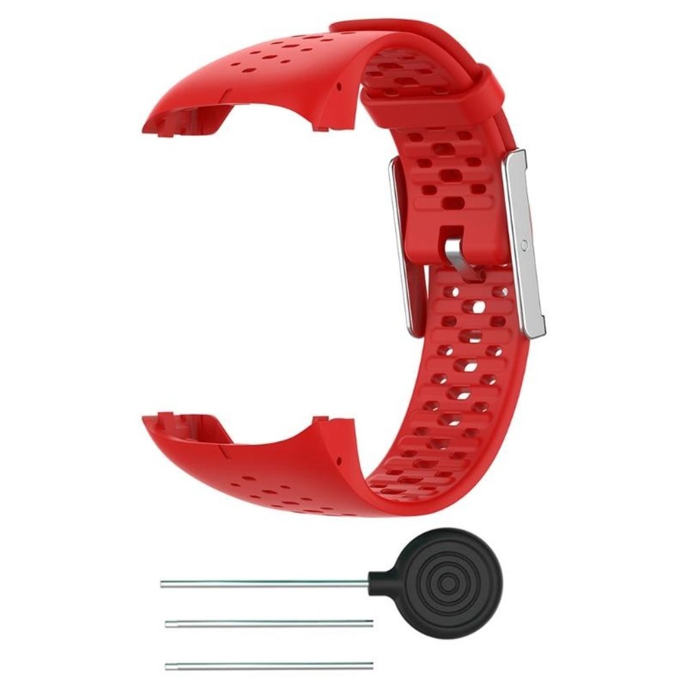 Strap-it® Strap-it Polar M400 / M430 siliconen bandje (rood)