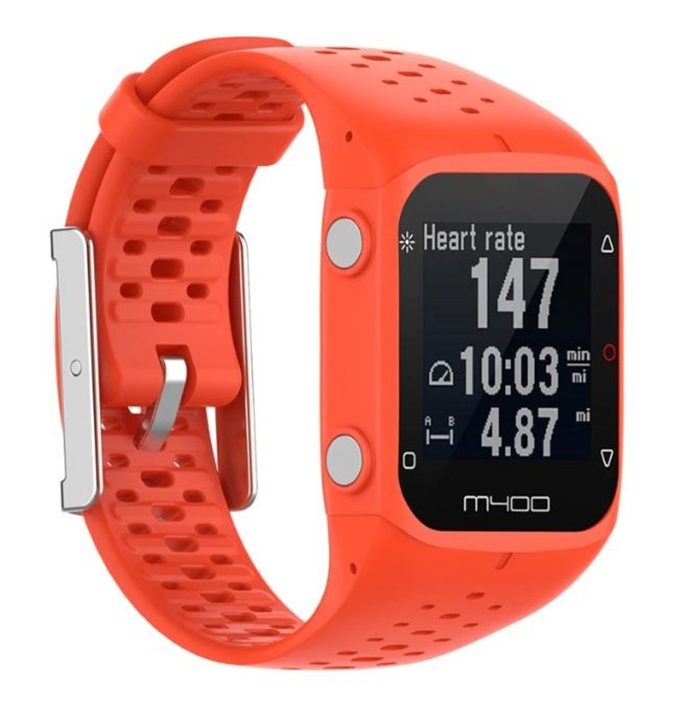 Strap-it® Strap-it Polar M400 / M430 siliconen bandje (oranje)