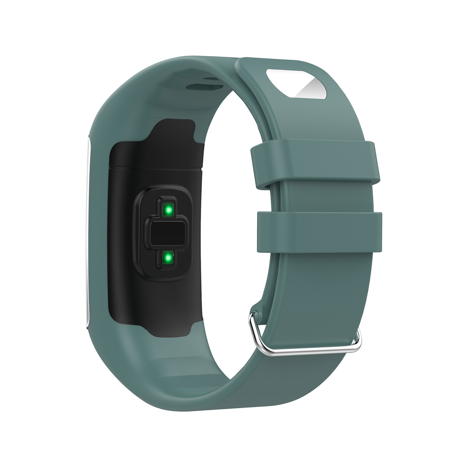 Strap it Strap it Polar A360 A370 siliconen bandje grijs groen