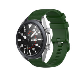 Strap-it® Samsung Galaxy Watch 3 45mm luxe siliconen bandje (legergroen)