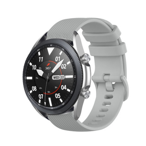 Strap-it® Strap-it Samsung Galaxy Watch 3 45mm luxe siliconen bandje (grijs)