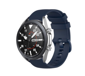 Strap-it® Samsung Galaxy Watch 3 45mm luxe siliconen bandje (donkerblauw)