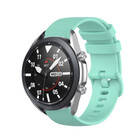 Strap-it® Strap-it Samsung Galaxy Watch 3 45mm luxe siliconen bandje (aqua)
