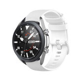 Strap-it® Samsung Galaxy Watch 3 45mm luxe siliconen bandje (wit)