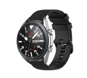 Strap-it® Samsung Galaxy Watch 3 45mm luxe siliconen bandje (zwart)