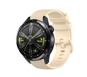 Strap-it® Huawei GT3 46mm luxe siliconen bandje (beige)