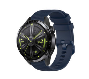 Strap-it® Huawei GT3 46mm luxe siliconen bandje (donkerblauw)