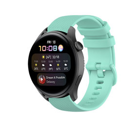 Strap-it® Huawei Watch 3 (Pro) luxe siliconen bandje (aqua)