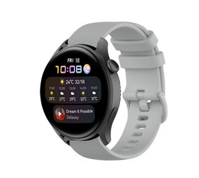 Strap-it® Huawei Watch 3 (Pro) luxe siliconen bandje (grijs)