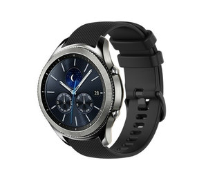 Strap-it® Samsung Gear S3 luxe siliconen bandje (zwart)