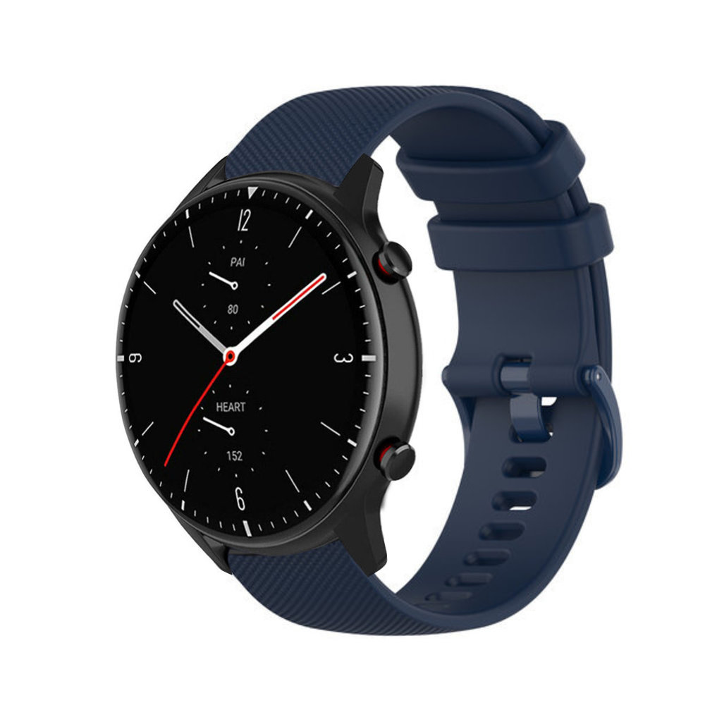 Strap-it® Strap-it Amazfit GTR 2 luxe siliconen bandje (donkerblauw)