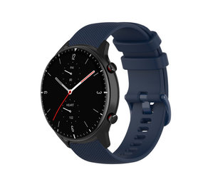 Strap-it® Amazfit GTR 2 luxe siliconen bandje (donkerblauw)