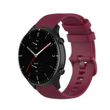 Strap-it® Amazfit GTR 2 luxe siliconen bandje (donkerrood)