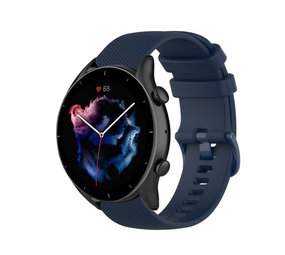 Strap-it® Amazfit GTR 3 (Pro) luxe siliconen bandje (donkerblauw)