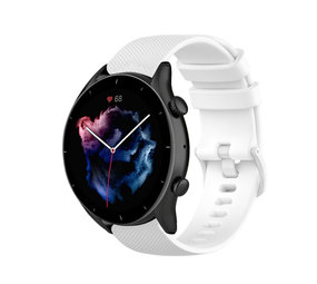 Strap-it® Amazfit GTR 3 (Pro) luxe siliconen bandje (wit)