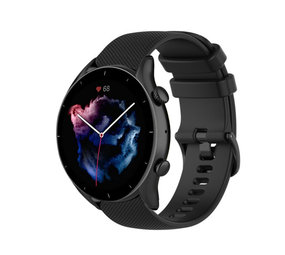 Strap-it® Amazfit GTR 3 (Pro) luxe siliconen bandje (zwart)