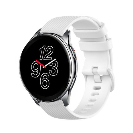 Strap-it® Strap-it OnePlus Watch luxe siliconen bandje (wit)