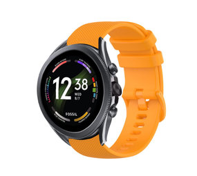 Strap-it® Fossil Gen 6 44mm luxe siliconen bandje (oranje)