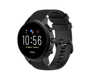 Strap-it® Fossil Gen 5 luxe siliconen bandje (zwart)