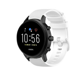 Strap-it® Fossil Gen 5 luxe siliconen bandje (wit)