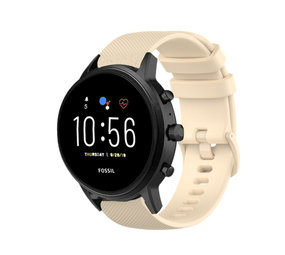 Strap-it® Fossil Gen 5 luxe siliconen bandje (beige)