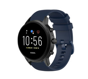 Strap-it® Fossil Gen 5 luxe siliconen bandje (donkerblauw)
