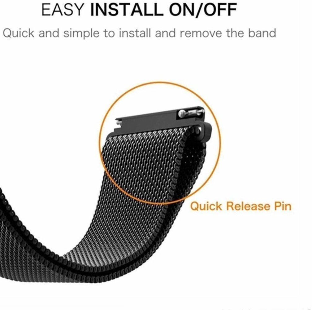 Strap-it® Strap-it Huawei Watch GT 2 Pro Milanese band (zwart)