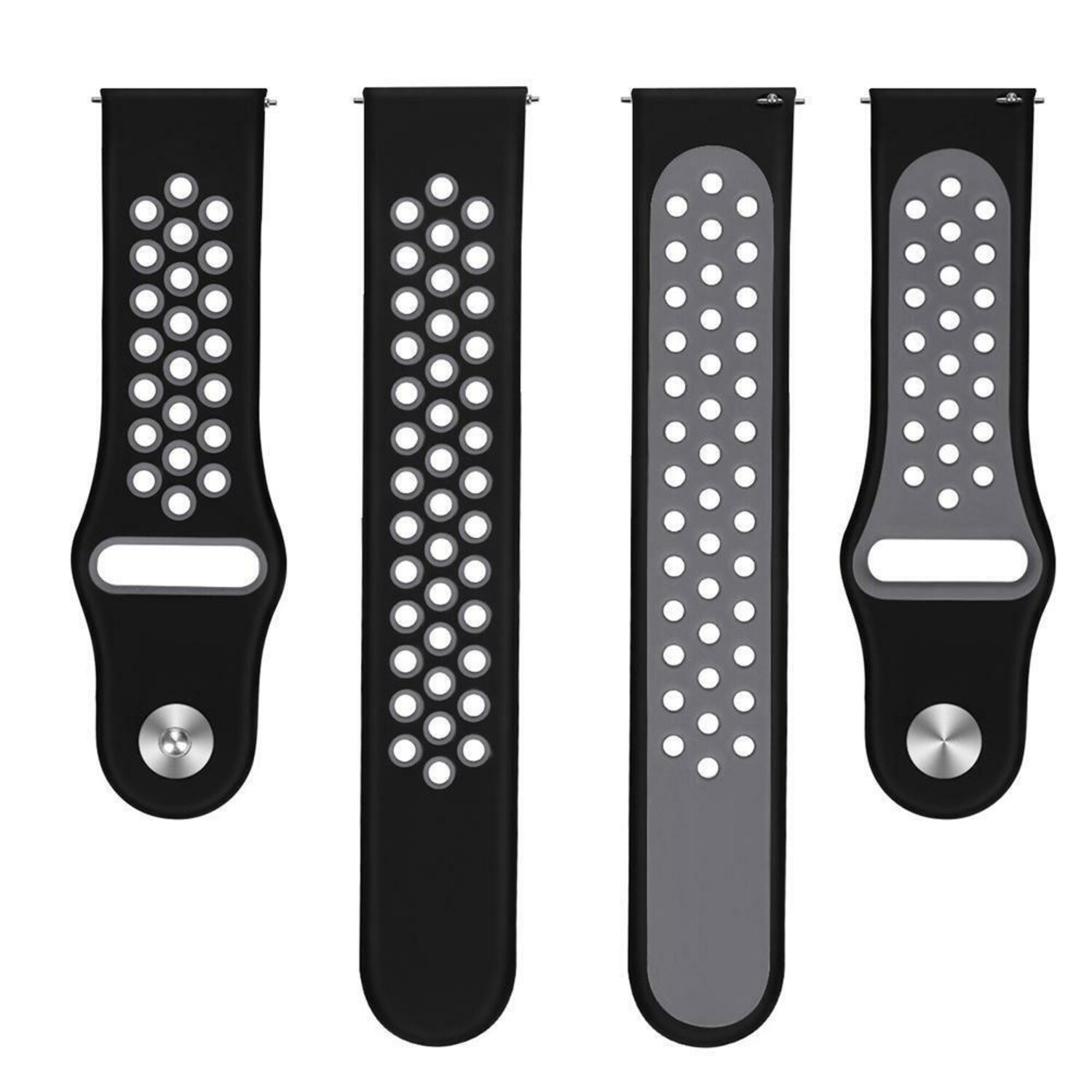 Huawei Watch GT 2 Pro sport band zwart grijs Smartwatchbanden