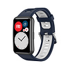 Strap-it® Strap-it Huawei Watch Fit New sport gesp bandje (blauw/wit) Strap-it® Strap-it Huawei Watch Fit New sport gesp bandje (blauw/wit)