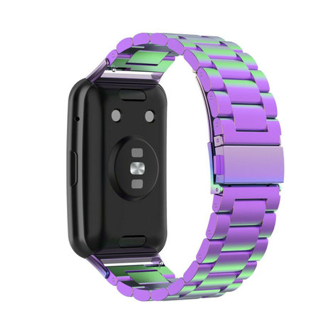 Strap-it® Strap-it Huawei Watch Fit New stalen band (regenboog) Strap-it® Strap-it Huawei Watch Fit New stalen band (regenboog)