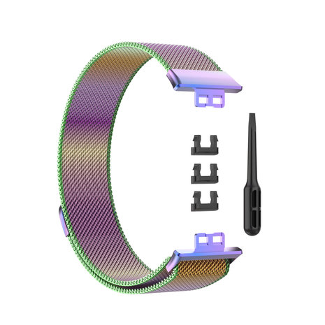 Strap-it® Strap-it Huawei Watch Fit New Milanese band (regenboog) Strap-it® Strap-it Huawei Watch Fit New Milanese band (regenboog)