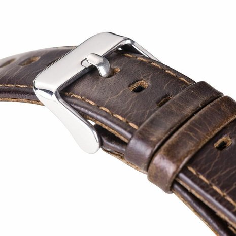 Strap-it® Strap-it Honor Magic Watch 2 leren bandje (donkerbruin)