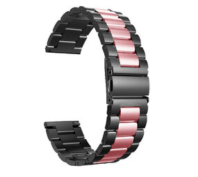 Strap-it® Honor Magic Watch 2 stalen band (zwart/roze)
