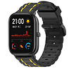 Strap-it® Strap-it Xiaomi Amazfit GTS sport gesp band (zwart/geel) Strap-it® Strap-it Xiaomi Amazfit GTS sport gesp band (zwart/geel)