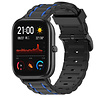 Strap-it® Strap-it Xiaomi Amazfit GTS sport gesp band (zwart/blauw) Strap-it® Strap-it Xiaomi Amazfit GTS sport gesp band (zwart/blauw)