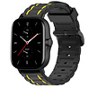 Strap-it® Strap-it Xiaomi Amazfit GTS 2 sport gesp band (zwart/geel) Strap-it® Strap-it Xiaomi Amazfit GTS 2 sport gesp band (zwart/geel)