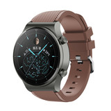 Strap-it® Huawei Watch GT 2 Pro siliconen bandje (koffiebruin)