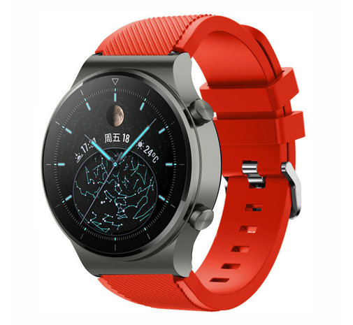 Strap-it® Strap-it Huawei Watch GT 2 Pro siliconen bandje (rood)