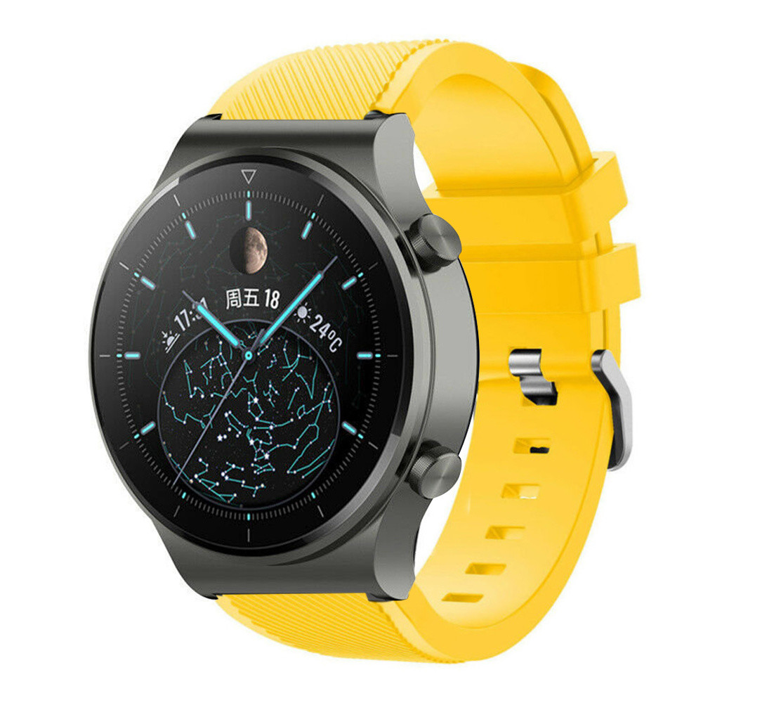 Strap-it® Strap-it Huawei Watch GT 2 Pro siliconen bandje (geel)