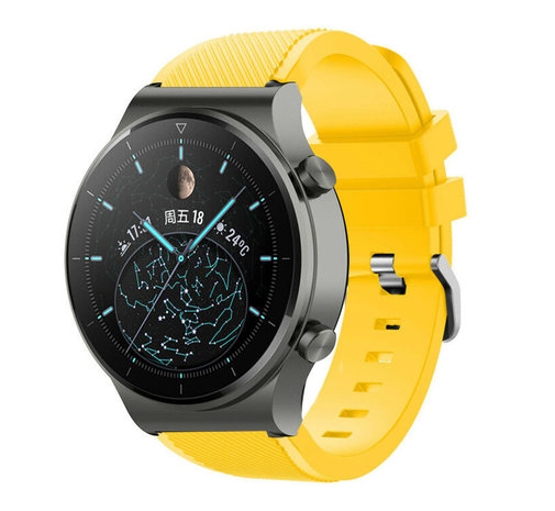 Strap-it® Strap-it Huawei Watch GT 2 Pro siliconen bandje (geel)