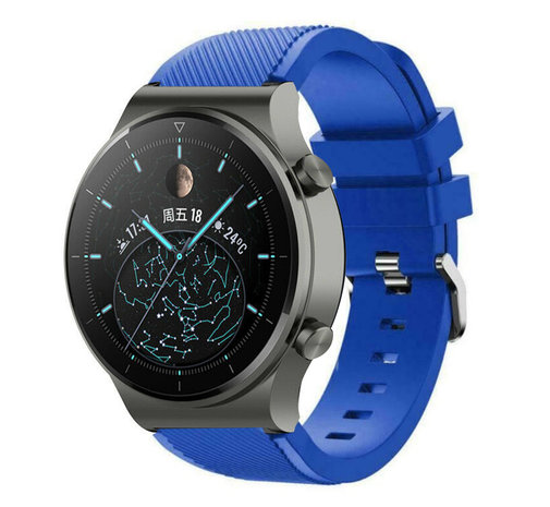 Strap-it® Strap-it Huawei Watch GT 2 Pro siliconen bandje (blauw)