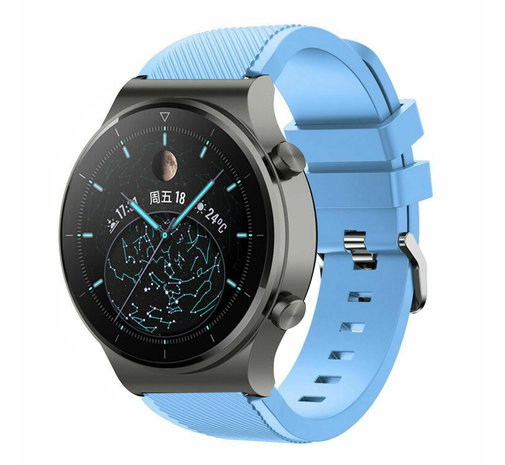 Strap-it® Strap-it Huawei Watch GT 2 Pro siliconen bandje (zand blauw)