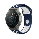 Strap-it® Huawei Watch GT 2 Pro sport band (blauw/wit) Strap-it® Huawei Watch GT 2 Pro sport band (blauw/wit)