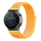 Strap-it® Huawei Watch GT 2 Pro nylon band (lichtgeel)