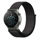 Strap-it® Huawei Watch GT 2 Pro nylon band (zwart) Strap-it® Huawei Watch GT 2 Pro nylon band (zwart)
