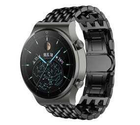 Strap-it® Huawei Watch GT 2 Pro stalen draak band (zwart)