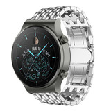 Strap-it® Huawei Watch GT 2 Pro stalen draak band (zilver) Strap-it® Huawei Watch GT 2 Pro stalen draak band (zilver)