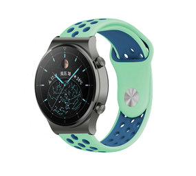 Strap-it® Huawei Watch GT 2 Pro sport band (aqua/blauw)